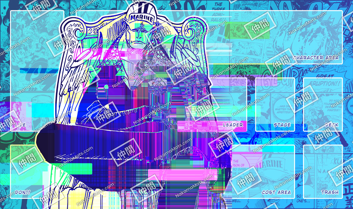 Sakazuki Playmat with glitch art effects