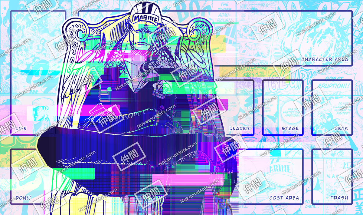 Sakazuki Playmat with glitch art effects